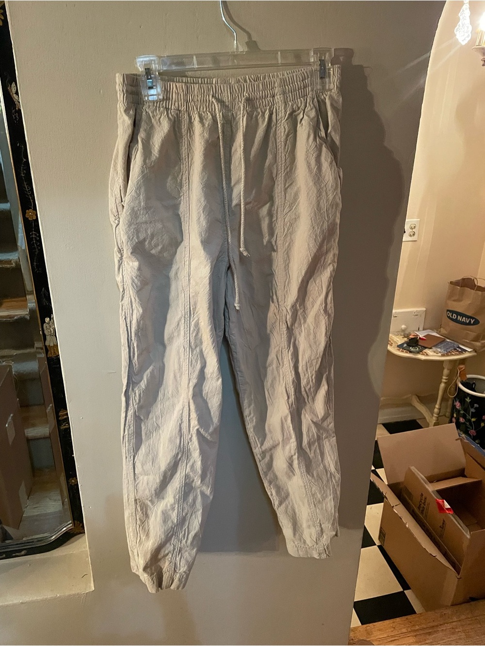 Vintage 90s Intrigue Light Khaki Drawstring Jogger Pants